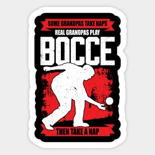 Bocce Player Grandpa Grandfather Gift Sticker